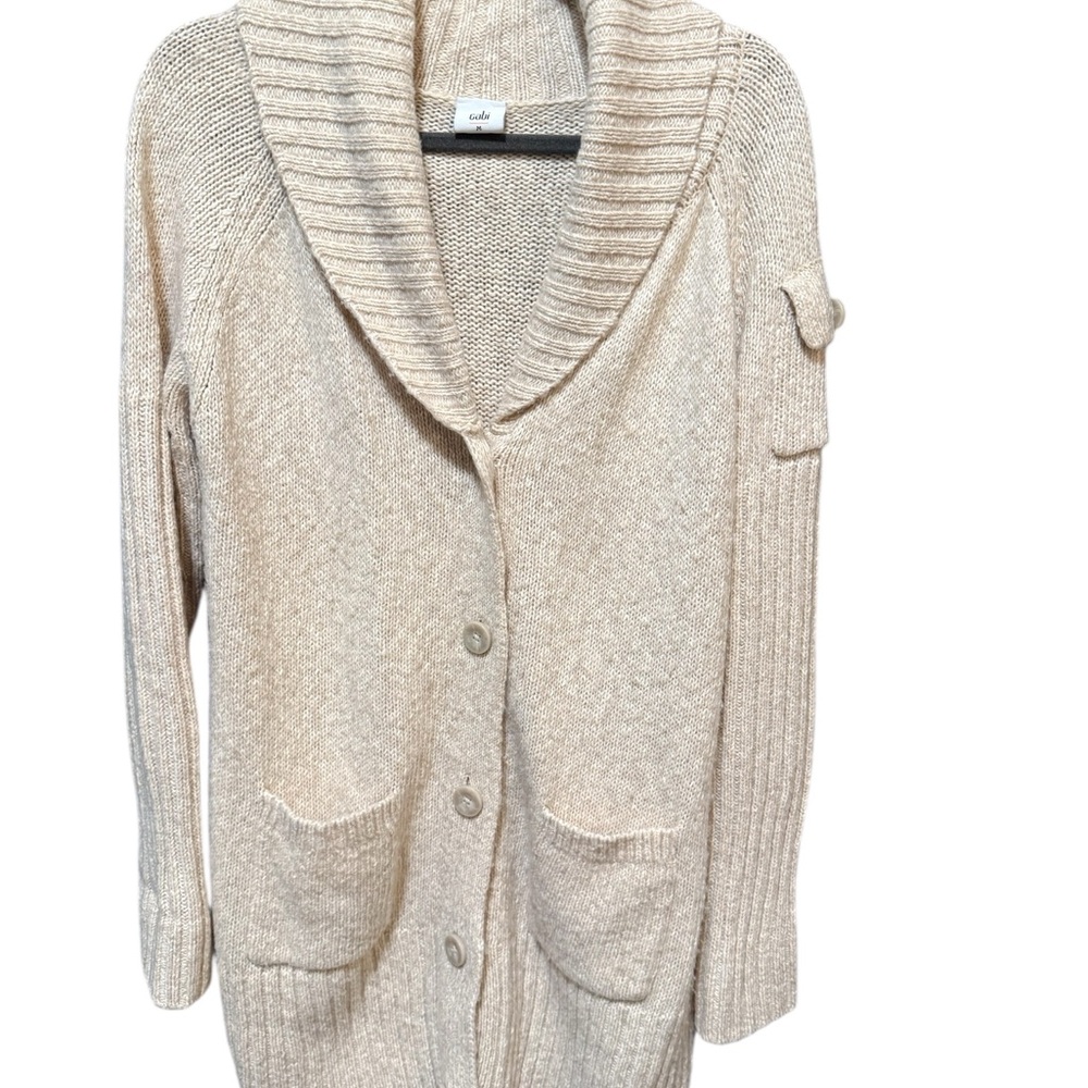 CAbi Beige Knit Cardigan Sweater